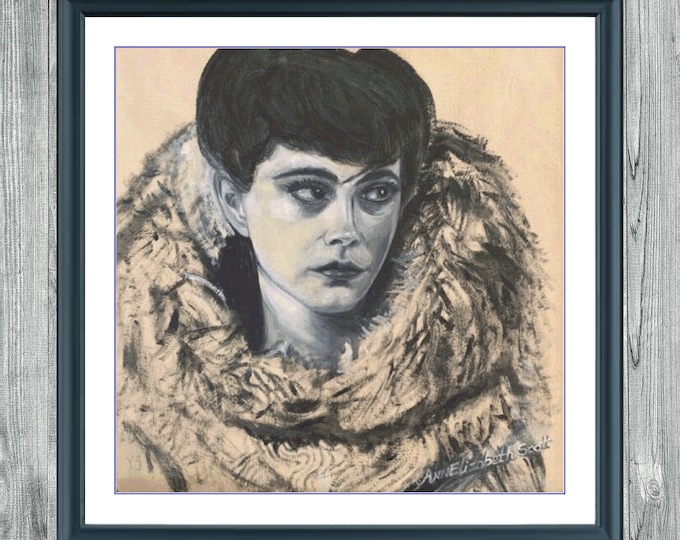 Rachael in Black and White | DMC Cross Stitch Pattern | Three Counted PDF Charts in Instant Download | Happy Stitching!