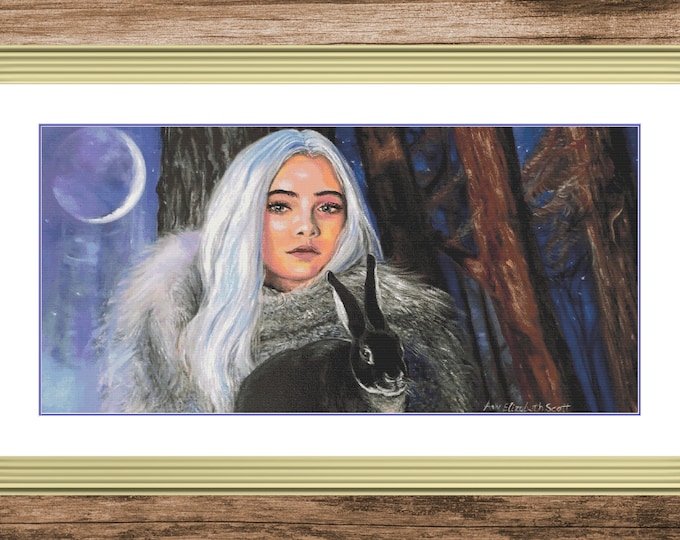 Ciri in Winter | DMC Cross Stitch Pattern | Three Counted PDF Charts in Instant Download | Happy Stitching and Thanks for Visiting!