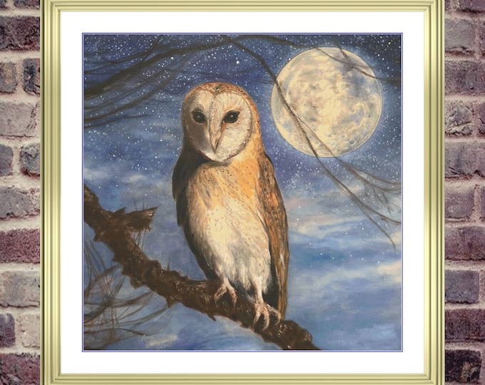 Starry Owl | DMC Cross Stitch Pattern | Three Counted PDF Charts in Instant Download | Happy Stitching and Thanks for Visiting!