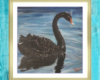 Black Swan | Anchor Cross Stitch Pattern | Three Counted PDF Charts in Instant Download