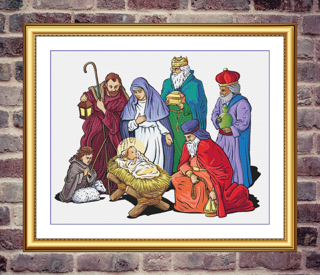 Nativity | Anchor Cross Stitch Pattern | Three Counted PDF Charts in ...