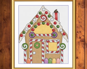 Gingerbread House 1 | DMC Cross Stitch Pattern | Three Counted PDF Charts in Instant Download | Happy Stitching and Thanks for Visiting!