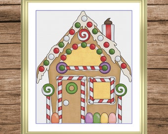 Gingerbread House | Anchor Cross Stitch Pattern | Three Counted PDF Charts in Instant Download | Happy Stitching and Thanks for Visiting!