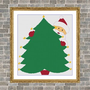 Santa and Tree | Anchor Cross Stitch Pattern | Three Counted PDF Charts in Instant Download | Happy Stitching and Thanks for Visiting!