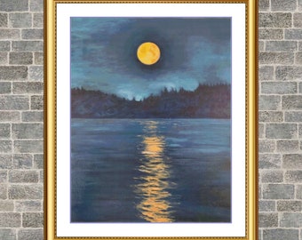 Harvest Super Moon | DMC Cross Stitch Museum Pattern | Three Counted PDF Charts in Instant Download