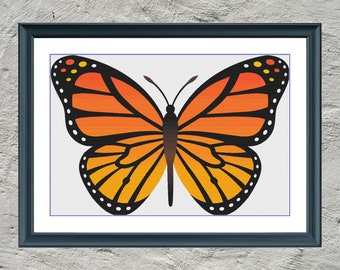 Butterfly 1 | Anchor Cross Stitch Pattern | Three Counted PDF Charts in Instant Download | Happy Stitching and Thanks for Visiting!