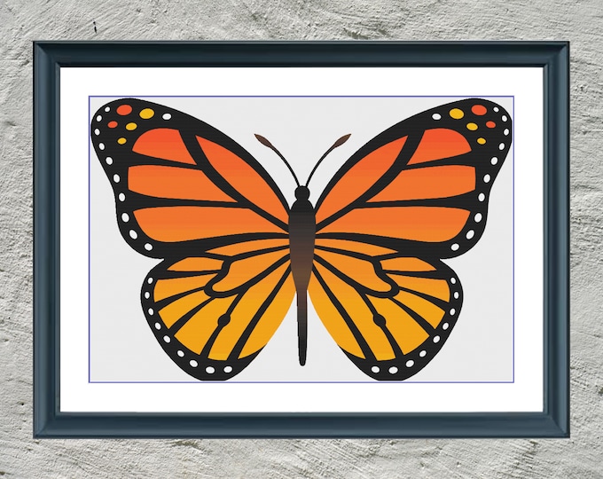 Butterfly 1 | Anchor Cross Stitch Pattern | Three Counted PDF Charts in Instant Download | Happy Stitching and Thanks for Visiting!