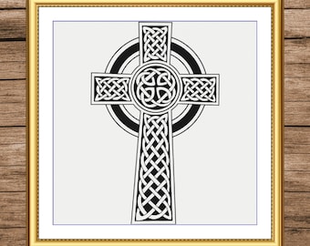 Celtic Cross | DMC Cross Stitch Pattern | Three Counted PDF Charts in Instant Download | Happy Stitching and Thanks for Visiting!