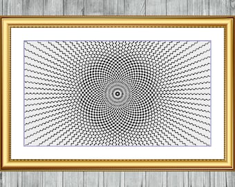 Kaleidoscope Fractal | Anchor Cross Stitch Pattern | Three Counted PDF Charts in Instant Download | Happy Stitching and Thanks for Visiting!