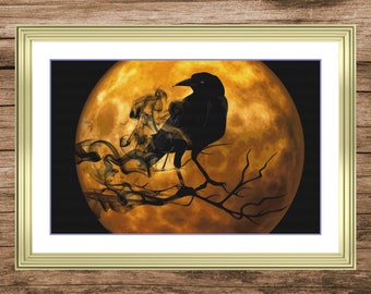 Halloween Raven 2 | DMC Cross Stitch Pattern | Three Counted PDF Charts in Instant Download | Happy Stitching and Thanks for Visiting!