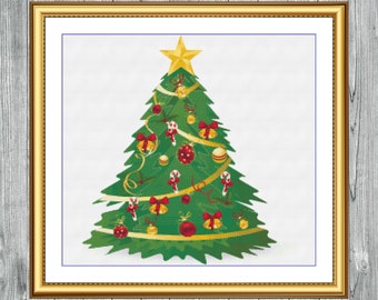 Christmas Tree | Anchor Cross Stitch Pattern | Three Counted PDF Charts in Instant Download | Happy Stitching and Thanks for Visiting!