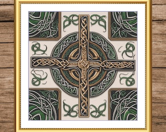 Celtic Stag | Anchor Cross Stitch Pattern | Three Counted PDF Charts in Instant Download | Happy Stitching and Thanks for Visiting!