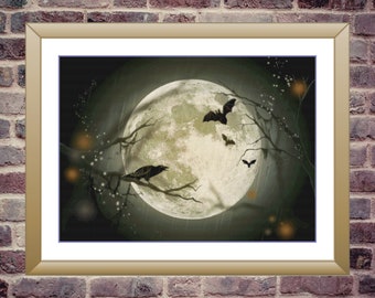 Halloween 1 | DMC Cross Stitch Pattern | Three Counted PDF Charts in Instant Download | Happy Stitching and Thanks for Visiting!