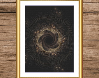 Fractal 1 | Anchor Cross Stitch Pattern | Three Counted PDF Charts in Instant Download | Happy Stitching and Thanks for Visiting!