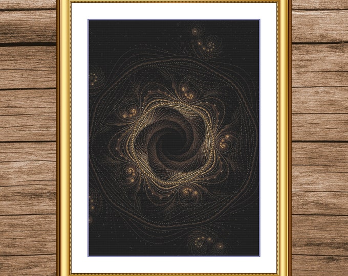 Fractal 1 | Anchor Cross Stitch Pattern | Three Counted PDF Charts in Instant Download | Happy Stitching and Thanks for Visiting!
