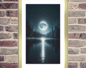 Reflections | DMC Cross Stitch Pattern | Three Counted PDF Charts in Instant Download | Happy Stitching and Thanks for Visiting!