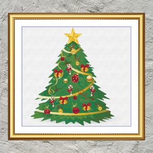 Christmas Tree | DMC Cross Stitch Pattern | Three Counted PDF Charts in Instant Download | Happy Stitching and Thanks for Visiting!