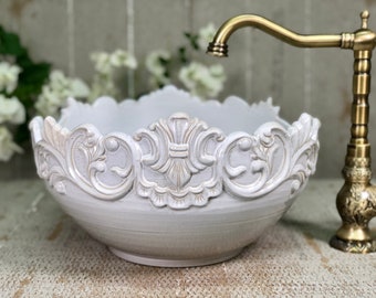 Ceramic vessel sink,  wash basin.