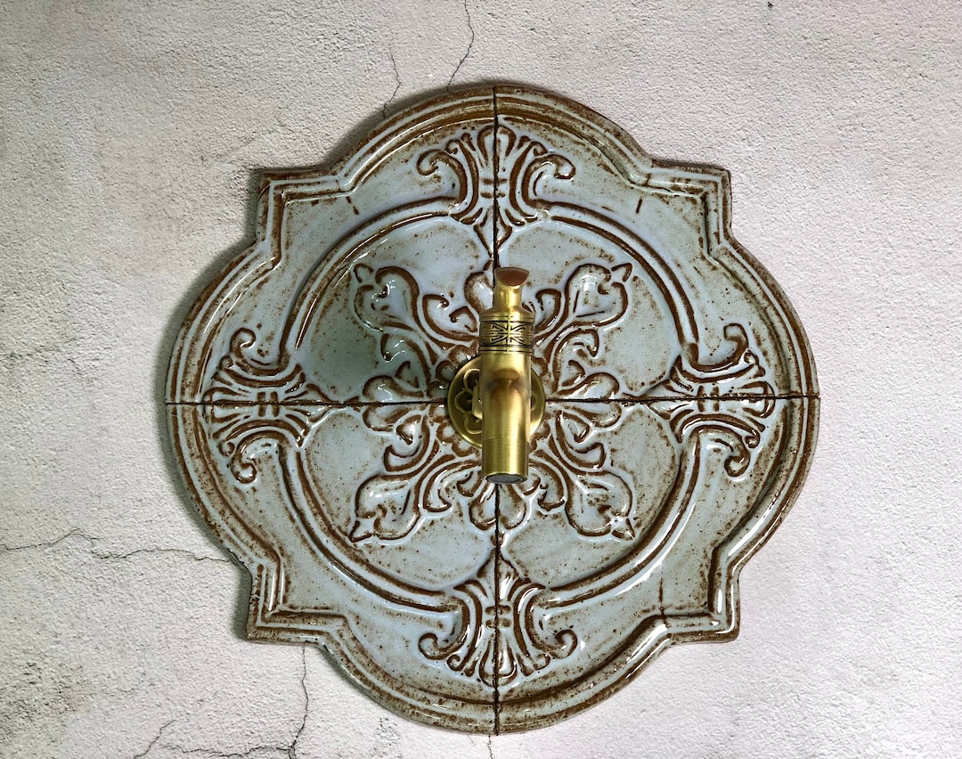 Decorative Tiles for Wall Faucet . Light Blue Vintage Look Etsy