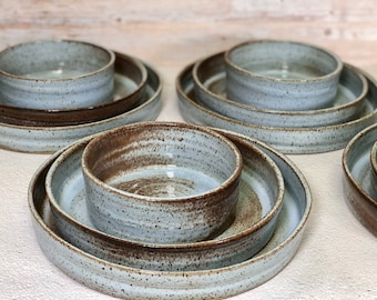 Handmade Dinnerware Set: Artisan Ceramic Rustic Tableware Collection