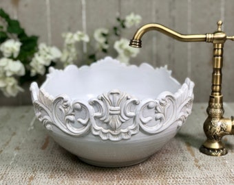 Ceramic vessel sink,  wash basin.