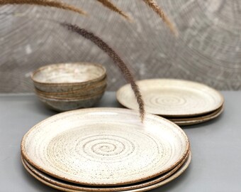 Conjunto de louça artesanal de cerâmica para 2 4 6 8