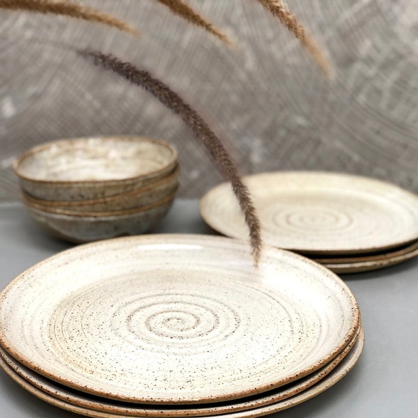 Ceramic handmade dinnerware set for 2  4  6 8