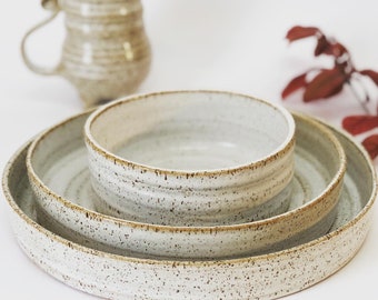 Dinnerware set for 2 3 4 5 6 ,pottery handmade ceramic.