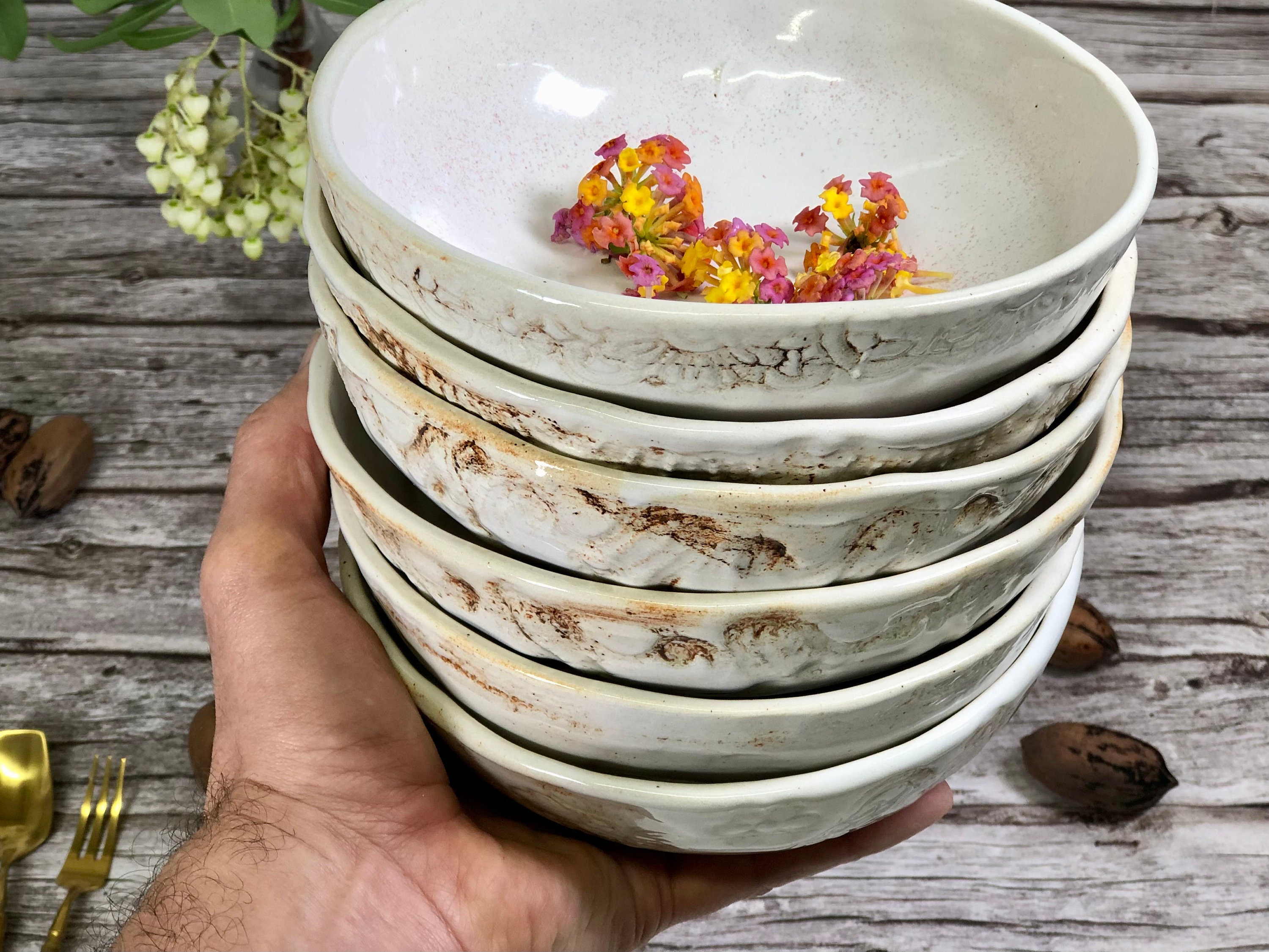 最も優遇の セラミックサービングボウル 個セット、電子レンジ対応食器 6 茶碗・めし碗