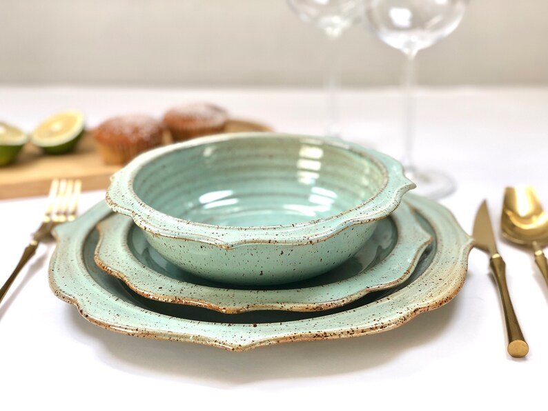 Choose Your Colorful Dinnerware Set. 5 Colors. Etsy