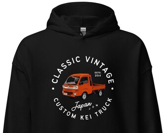 Felpa con cappuccio JDM Kei Truck, mini camion giapponese, personalizzata