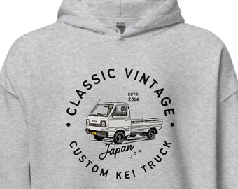 Felpa con cappuccio personalizzata JDM Kei Truck, felpa mini camion giapponese