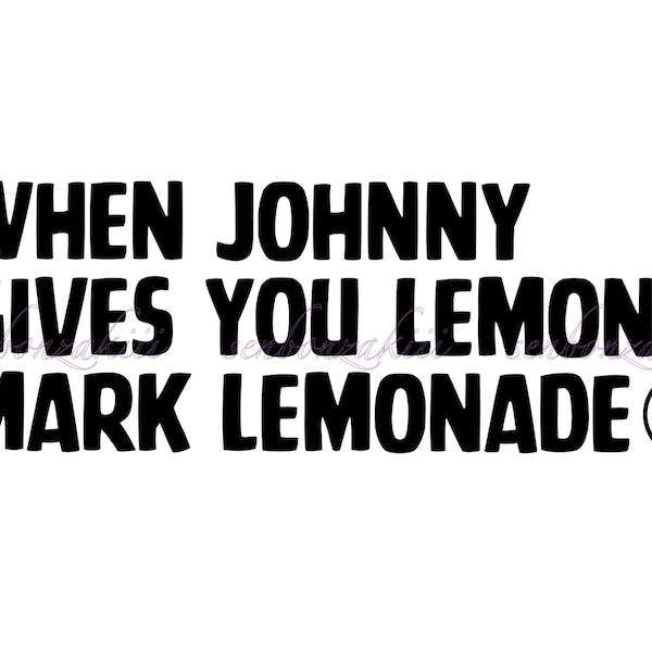 NCT 127 Decal - Johnny Marky lemonade stand - “when johnny gives you lemons, mark lemonade” k-pop sticker decal