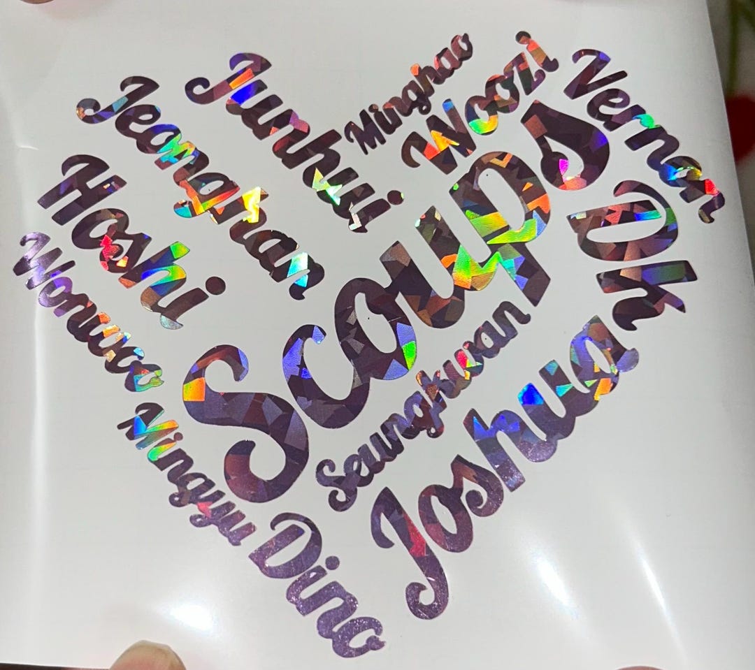Pls Read Description Seventeen SVT Word Cloud Decal S.coups Jeonghan ...