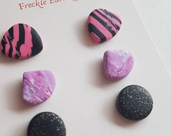 Boucles d’oreilles en | en argile polymère Boucles d’oreilles Stud | Fait main