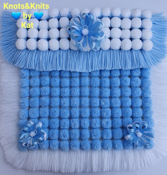 Pompom Yarn Pom Pom Baby Blanket Knitting Pattern PATTERN: Pom-Pom