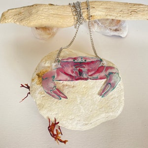 Collier de crabe rose | Mignon, original