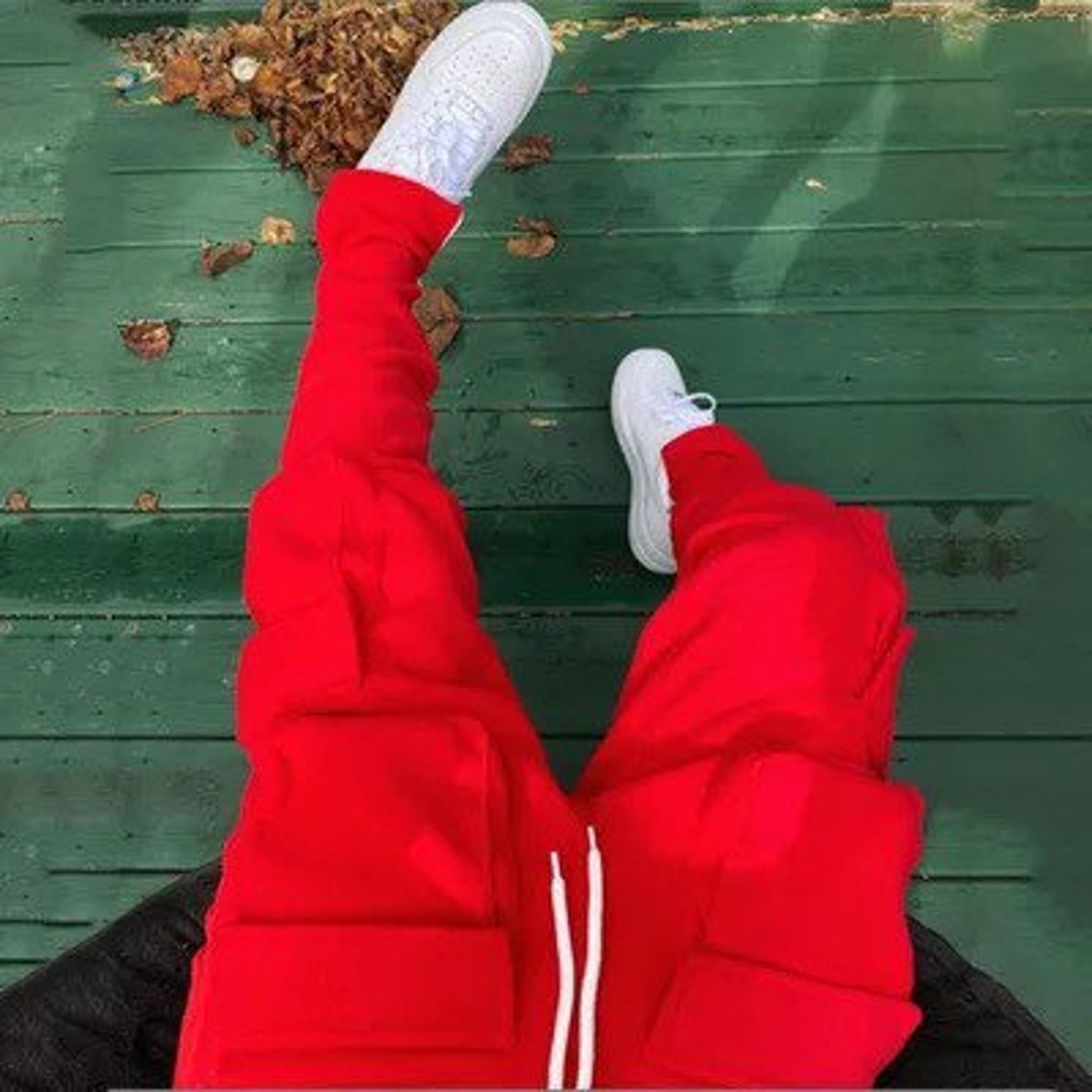 Stacked Fuzzy Cargo Sweat Pants Unisex for Men and Women - Etsy