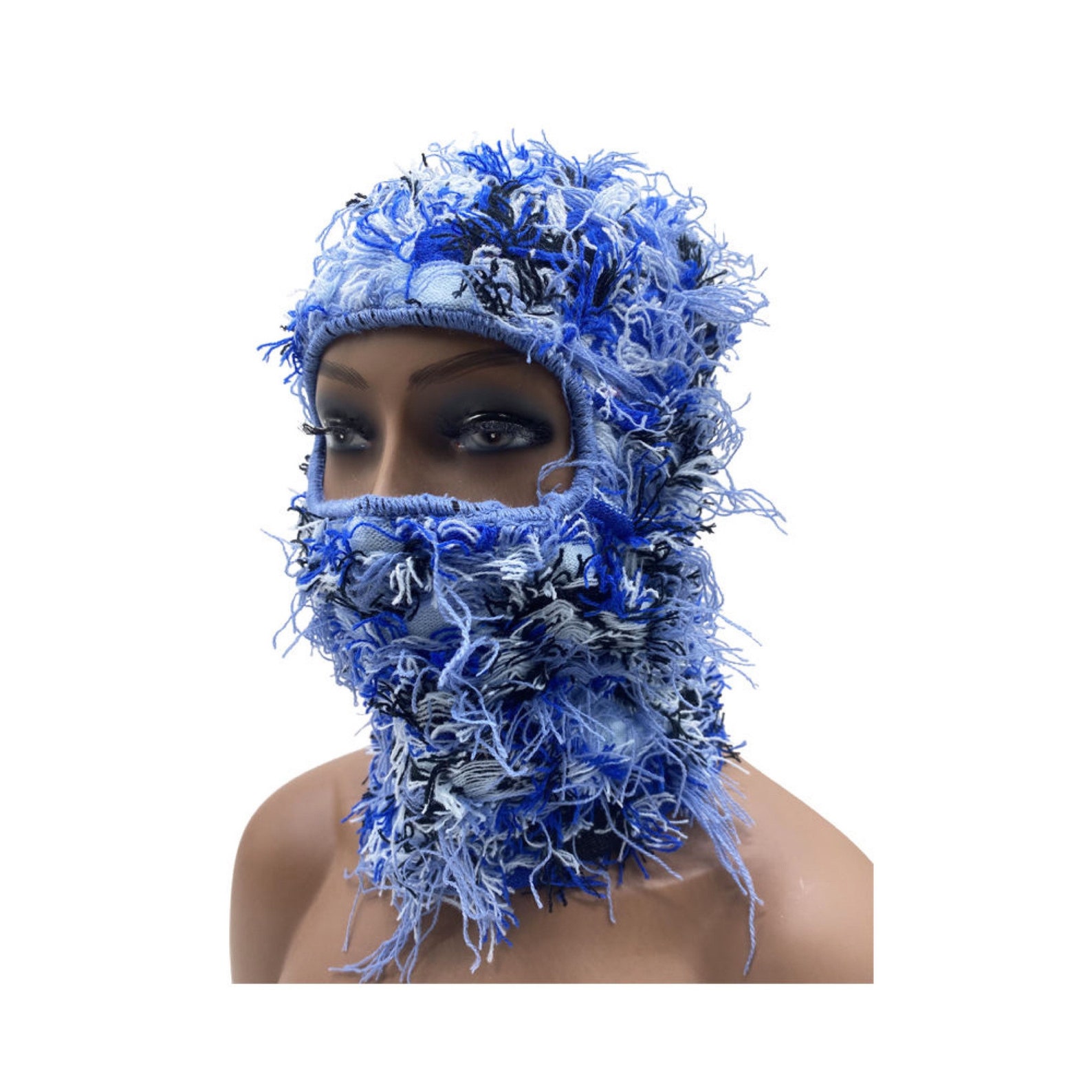 Knitted Balaclava Ski Mask Distressed Balaclava Mask Etsy