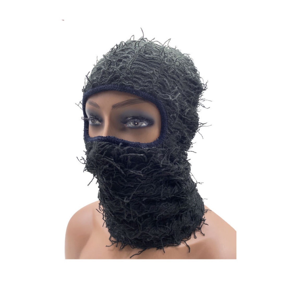 Knitted Balaclava Ski Mask Distressed Balaclava Mask Etsy