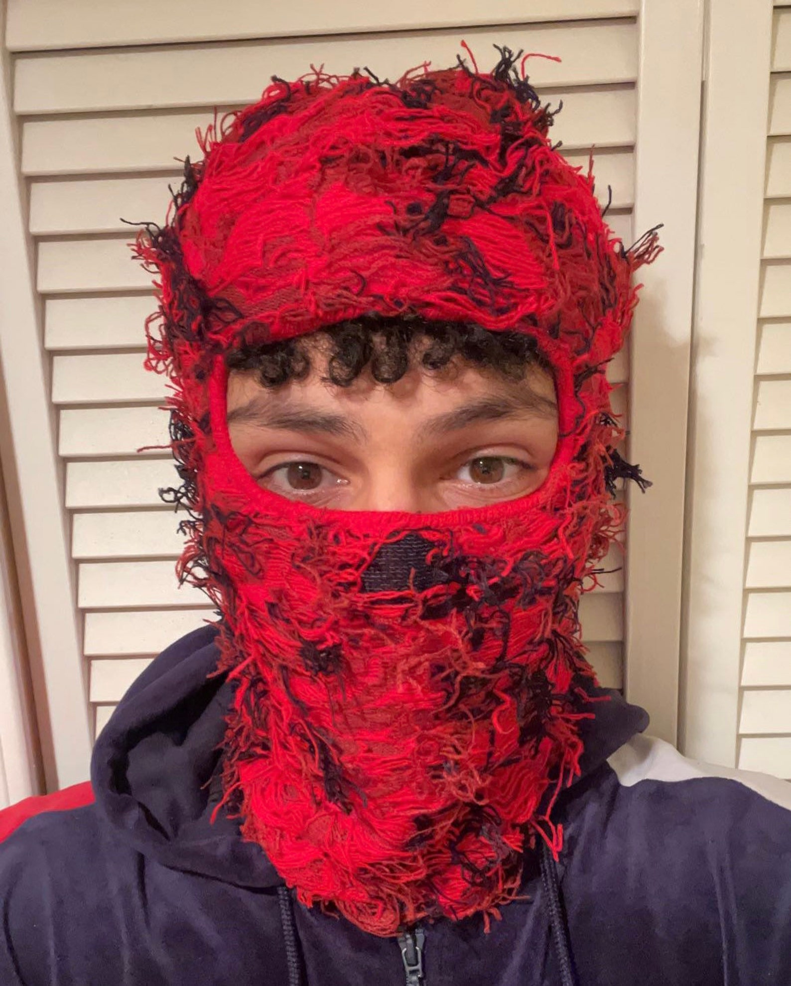Knitted Balaclava Ski Mask Distressed Balaclava Mask Etsy