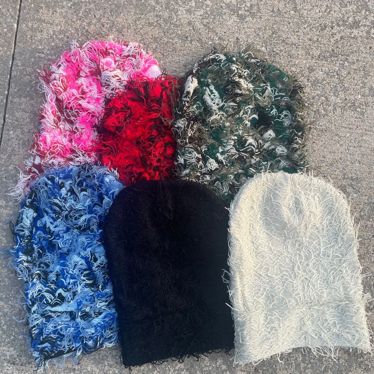 Knitted Beanie Hat Knitted Balaclava Beanie Distressed Etsy