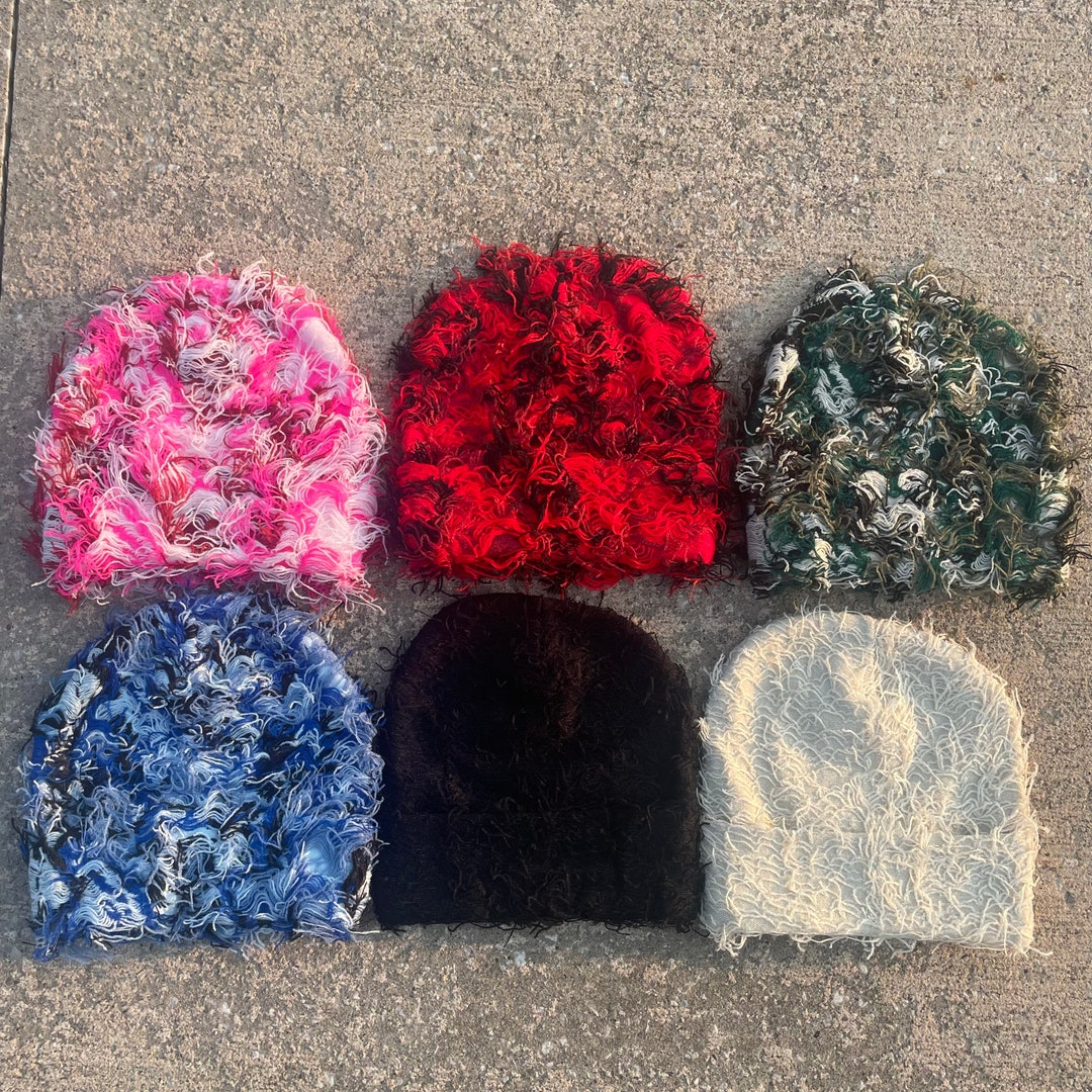 Unisex Ripped Knit Skull Cap Hip Hop Unisex Slouchy Knit Beanie - Ripped Design Hip Hop Skull Cap For Men & Women Beanie Hat