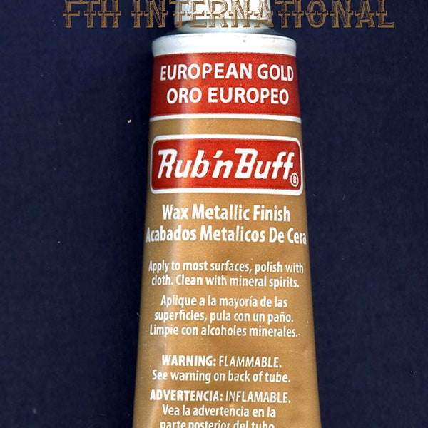 European Gold 76310P ~ Amaco Rub 'N Buff Uncarded Wax Metallic Finish Crafts