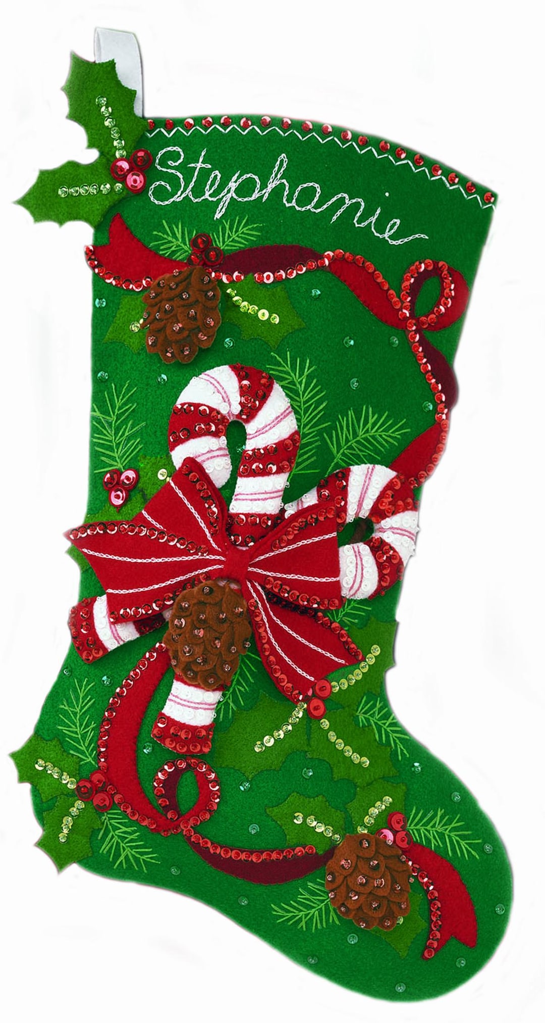 Special Defect Sale - Bucilla Candy Cane Christmas Greenery ~ 18