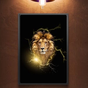 Lion Wall Art, Lion Print, Wall Art Lion, Printable Wall Art Lion Portrait, Wall Art Instant Download