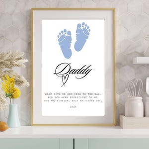 Regalo del Día del Padre, Tarjeta del Día del Padre, Huella del Día del Padre Imprimible, Regalo personalizado para papá, Regalo personalizado para él, Regalos para papá