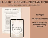Guided Self Love Journal Printable | Self Care Planner PDF | Mindfulness & Reflection Workbook