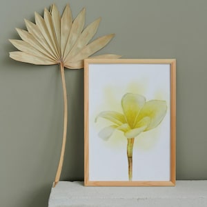 Watercolor Frangipani Print: Tropical Floral Wall Art (Digital Download)