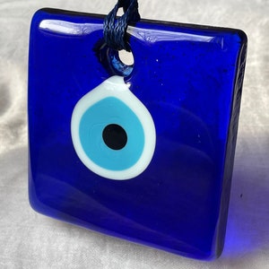 Evil Eye Auto Anhänger - 11 CM 7 CM Quadrat Diamant Evil Eye Wandbehang Wand-Dekor - Nazar Home Decor 220 235